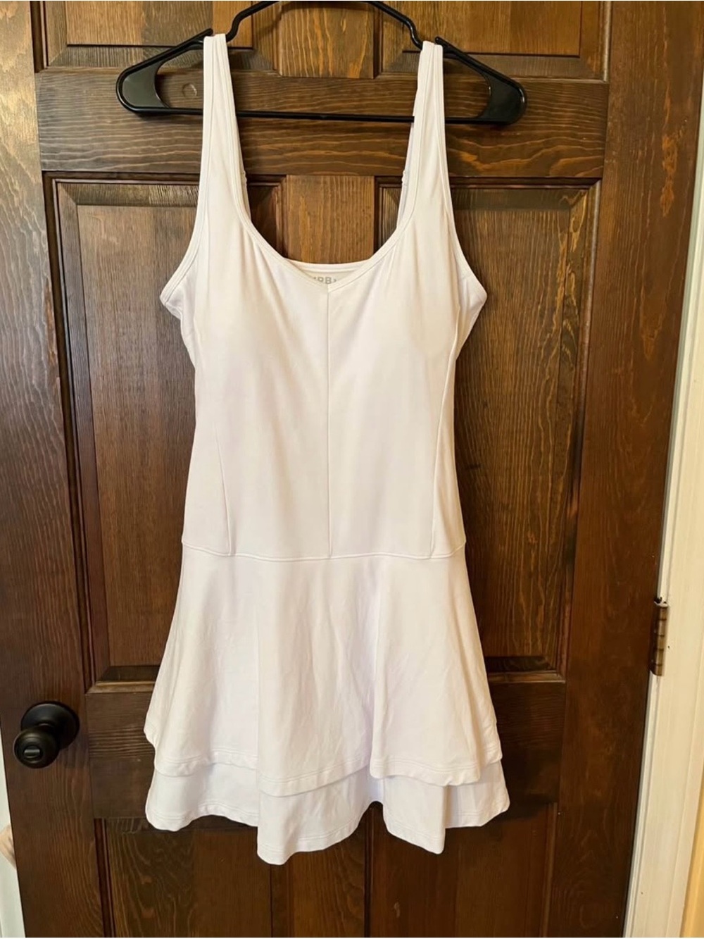 Abercrombie & Fitch White Sleeveless Scoop Neck Tennis Dress with Shorts
